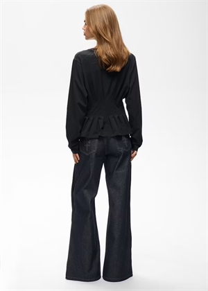 Inez ls bluse sort Gestuz